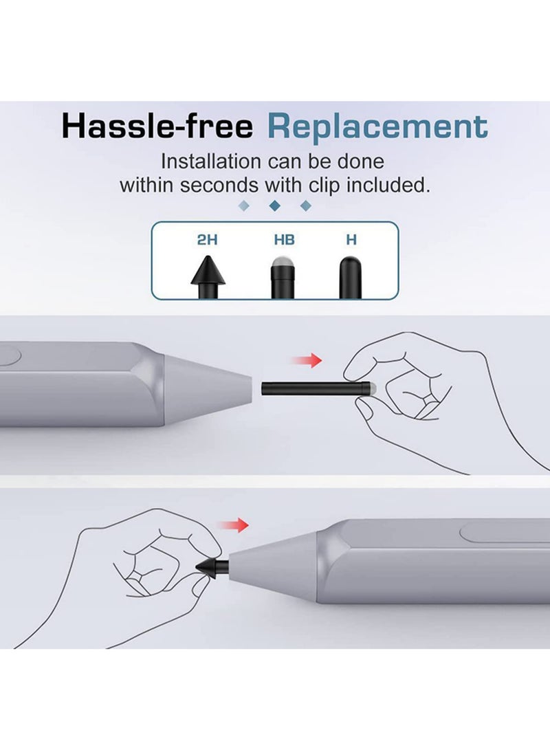 3pcs Pen Tips Stylus Pen Nib HB 2H H Refill Replacement Compatible with Microsoft Surface Pro 7/6/5/4/Book/Studio/Go Touch Pen Tip - Image 5